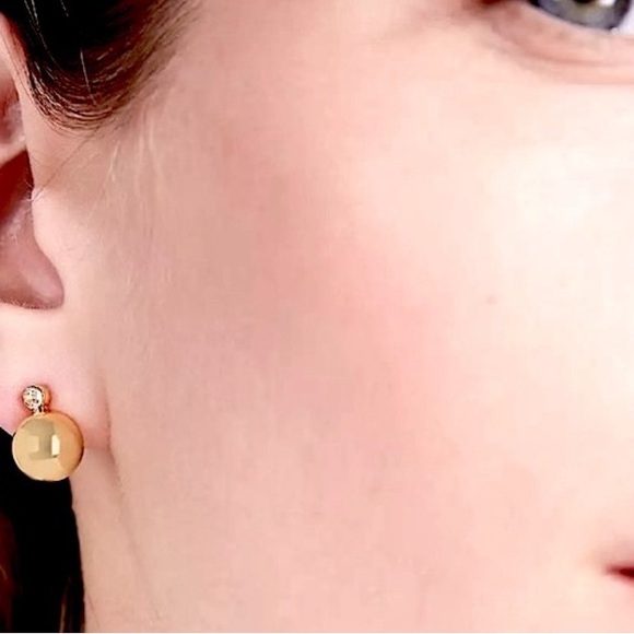 Kate Spade “ Have a Ball” Gold Tone Earrings , NWT, In Signature Box - Picture 7 of 12